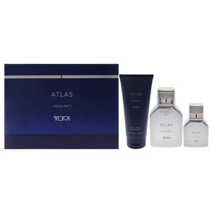 Atlas by Tumi -3 Pc Gift Set 3.4oz EDP Spray, 1oz EDP Spray, 6.7oz Body Wash
